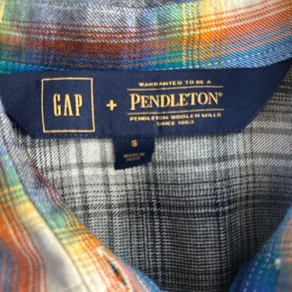 Gap x Pendleton Plaid Flannel Button Down Shirt Size small - Picture 5 of 9